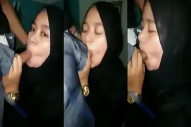 Hijabers Ketagihan Peju Hisap Kontol Mulut Ditelan Lumer